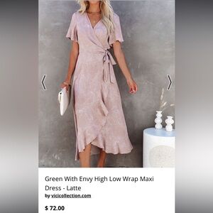 Taupe Wrap Maxi Dress